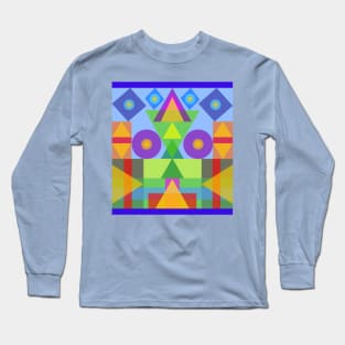 Afric colors in geometric symbols Long Sleeve T-Shirt